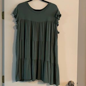 Army Green Tiered Dress